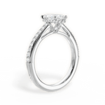 Joan Marquise Cut Lab Grown Diamond 14Kt White Gold Engagement Ring - View 3