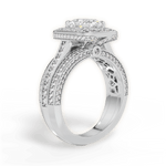 Madison Oval Cut Lab Grown Diamond Platinum Engagement Ring - View 3