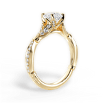Geraldine Asscher Cut Lab Grown Diamond 18Kt Yellow Gold Engagement Ring - View 3