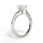 Isabel Oval Cut Lab Grown Diamond 14Kt White Gold Engagement Ring - View 2