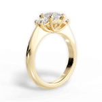 Dorothy Asscher Cut Lab Grown Diamond 18Kt Yellow Gold Engagement Ring - View 2