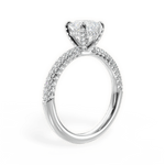 Lisa Asscher Cut Lab Grown Diamond 14Kt White Gold Engagement Ring - View 3