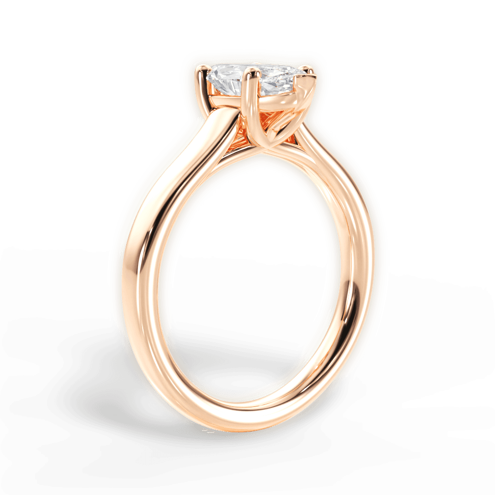 Ariana Marquise Cut Lab Grown Diamond 18Kt Rose Gold Engagement Ring - View 3
