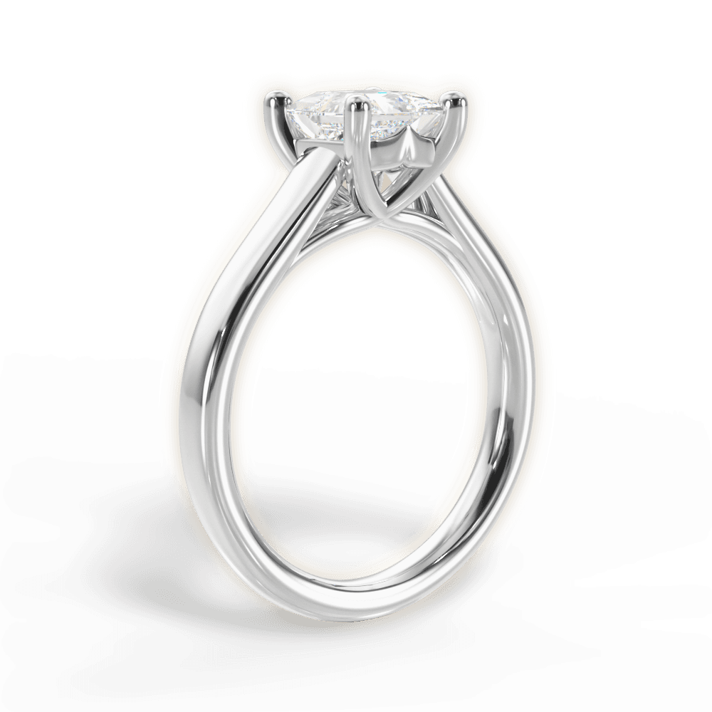 Ariana Princess Cut Lab Grown Diamond 18Kt White Gold Engagement Ring - View 3