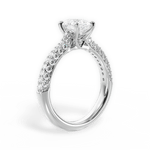 Kira Pear Cut Lab Grown Diamond Platinum Engagement Ring - View 2