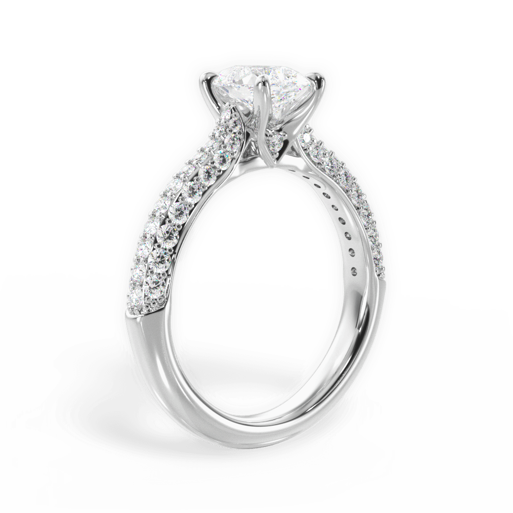 Kira Pear Cut Lab Grown Diamond Platinum Engagement Ring - View 2