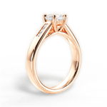 Brittany Cushion Cut Lab Grown Diamond 18Kt Rose Gold Engagement Ring - View 4