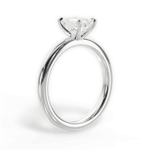 Allison Emerald Cut Lab Grown Diamond 18Kt White Gold Engagement Ring - View 2