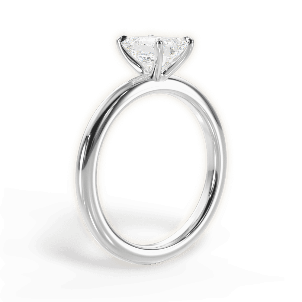 Allison Emerald Cut Lab Grown Diamond Platinum Engagement Ring - View 2
