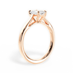 Angie Emerald Cut Lab Grown Diamond 18Kt Rose Gold Engagement Ring - View 3