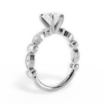 Edith Heart Cut Lab Grown Diamond 14Kt White Gold Engagement Ring - View 3