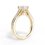 Delia Cushion Cut Lab Grown Diamond 18Kt Yellow Gold Engagement Ring - View 2