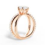 Jennifer Marquise Cut Lab Grown Diamond 18Kt Rose Gold Engagement Ring - View 4