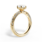 Gloria Pear Cut Lab Grown Diamond 18Kt Yellow Gold Engagement Ring - View 4