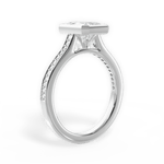 Deanna Radiant Cut Lab Grown Diamond 14Kt White Gold Engagement Ring - View 2