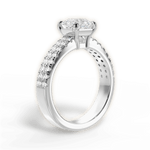 Kayla Asscher Cut Lab Grown Diamond Platinum Engagement Ring - View 2