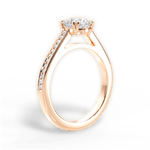 Denise Round Cut Lab Grown Diamond 18Kt Rose Gold Engagement Ring - View 3