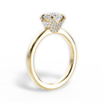 Gemma Round Cut Lab Grown Diamond 18Kt Yellow Gold Engagement Ring - View 3