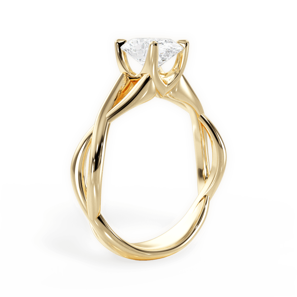 Aubrey Oval Cut Lab Grown Diamond 18Kt Yellow Gold Engagement Ring - View 4