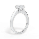 Amanda Radiant Cut Lab Grown Diamond 18Kt White Gold Engagement Ring - View 2