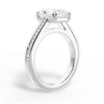 Denise Radiant Cut Lab Grown Diamond Platinum Engagement Ring - View 2