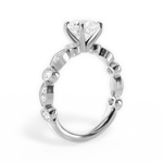 Edith Cushion Cut Lab Grown Diamond 14Kt White Gold Engagement Ring - View 4