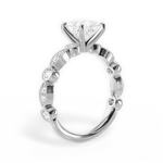 Edith Princess Cut Lab Grown Diamond 18Kt White Gold Engagement Ring - View 3