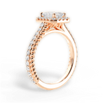 Kim Emerald Cut Lab Grown Diamond 18Kt Rose Gold Engagement Ring - View 3