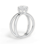 Ada Pear Cut Lab Grown Diamond 18Kt White Gold Engagement Ring - View 3