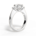 Dorothy Round Cut Lab Grown Diamond 14Kt White Gold Engagement Ring - View 3