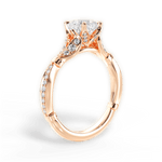 Geraldine Cushion Cut Lab Grown Diamond 18Kt Rose Gold Engagement Ring - View 2