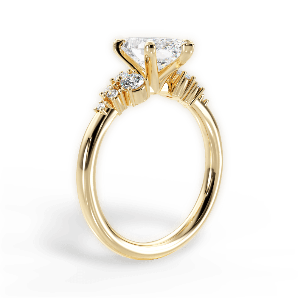Carmen Marquise Cut Lab Grown Diamond 18Kt Yellow Gold Engagement Ring - View 2