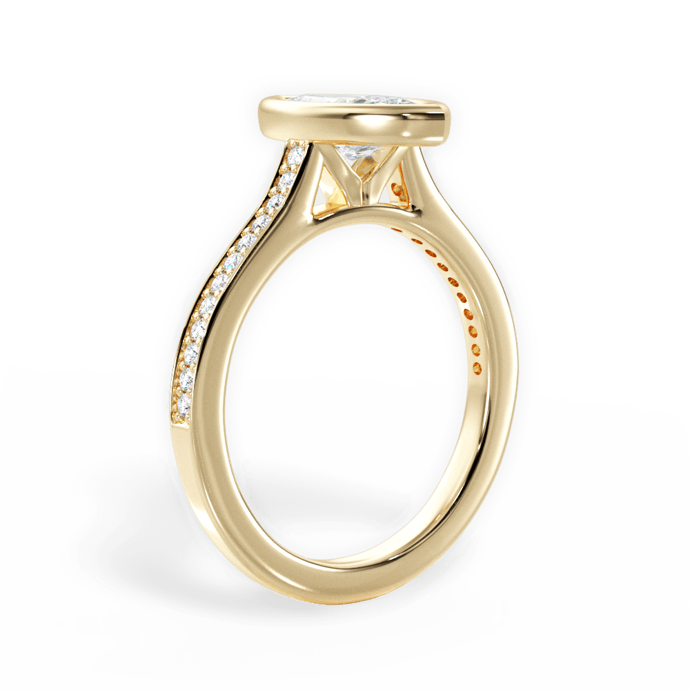 Deanna Marquise Cut Lab Grown Diamond 18Kt Yellow Gold Engagement Ring - View 2