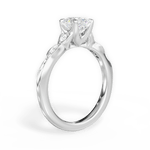 Cassie Asscher Cut Lab Grown Diamond Platinum Engagement Ring - View 4