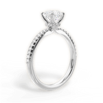 Giselle Asscher Cut Lab Grown Diamond 14Kt White Gold Engagement Ring - View 3
