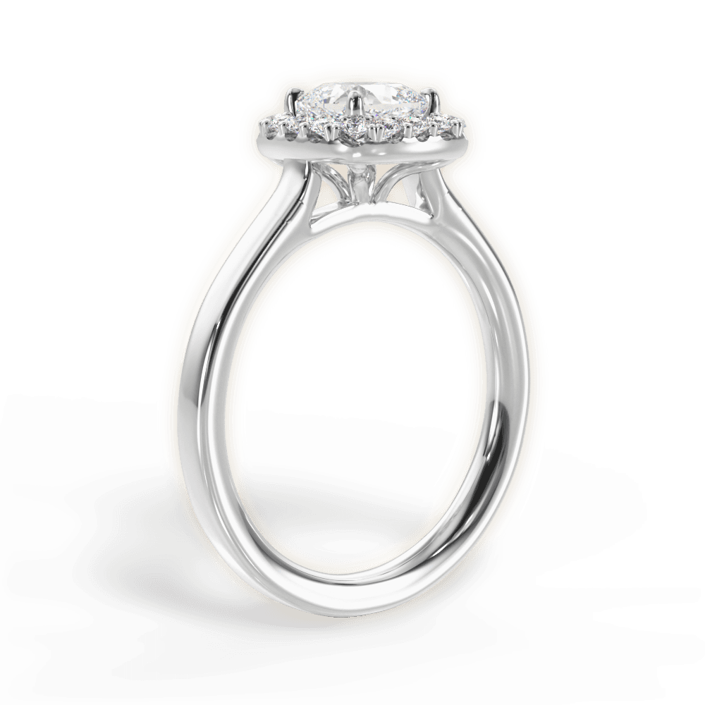 Fiona Cushion Cut Lab Grown Diamond 14Kt White Gold Engagement Ring - View 2