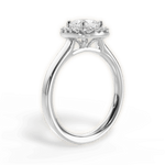 Fiona Cushion Cut Lab Grown Diamond Platinum Engagement Ring - View 2