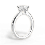 Brianna Radiant Cut Lab Grown Diamond 18Kt White Gold Engagement Ring - View 3