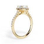 Leah Oval Cut Lab Grown Diamond 18Kt Yellow Gold Engagement Ring - View 3