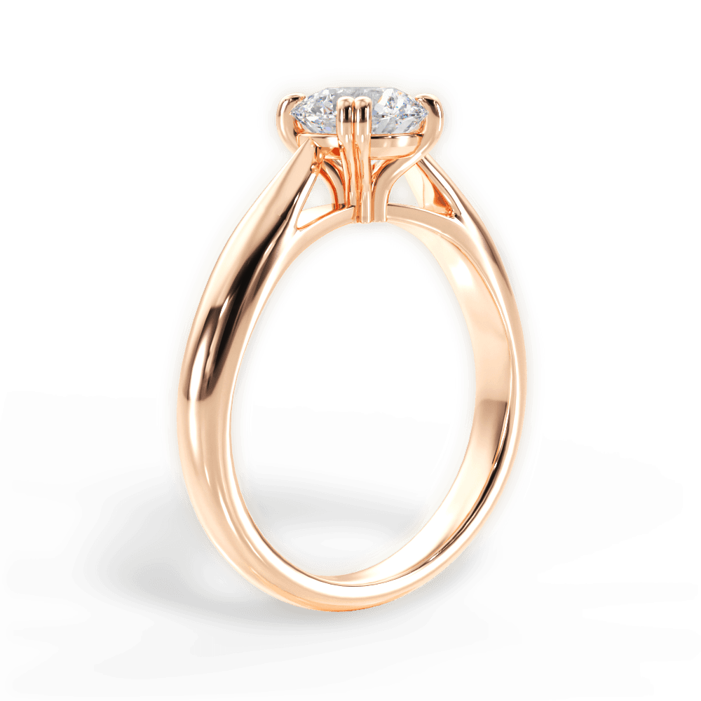 Gillian Round Cut Lab Grown Diamond 18Kt Rose Gold Engagement Ring - View 2