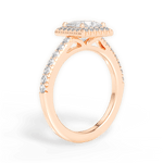 Kathleen Princess Cut Lab Grown Diamond 18Kt Rose Gold Engagement Ring - View 3