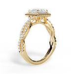 Latoya Princess Cut Lab Grown Diamond 18Kt Yellow Gold Engagement Ring - View 3