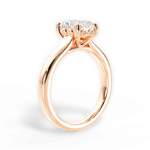 Carol Radiant Cut Lab Grown Diamond 18Kt Rose Gold Engagement Ring - View 3