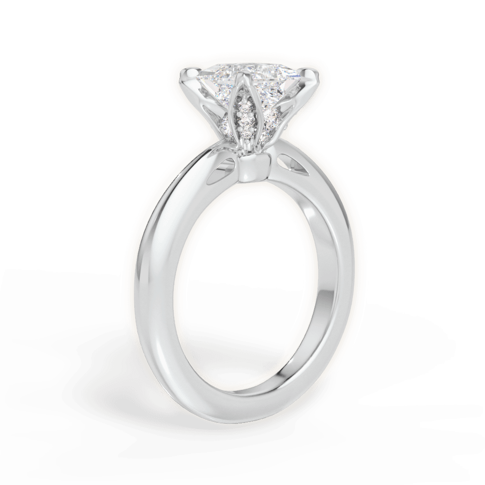 Elaine Princess Cut Lab Grown Diamond Platinum Engagement Ring - View 2