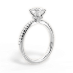 Giselle Round Cut Lab Grown Diamond 14Kt White Gold Engagement Ring - View 2