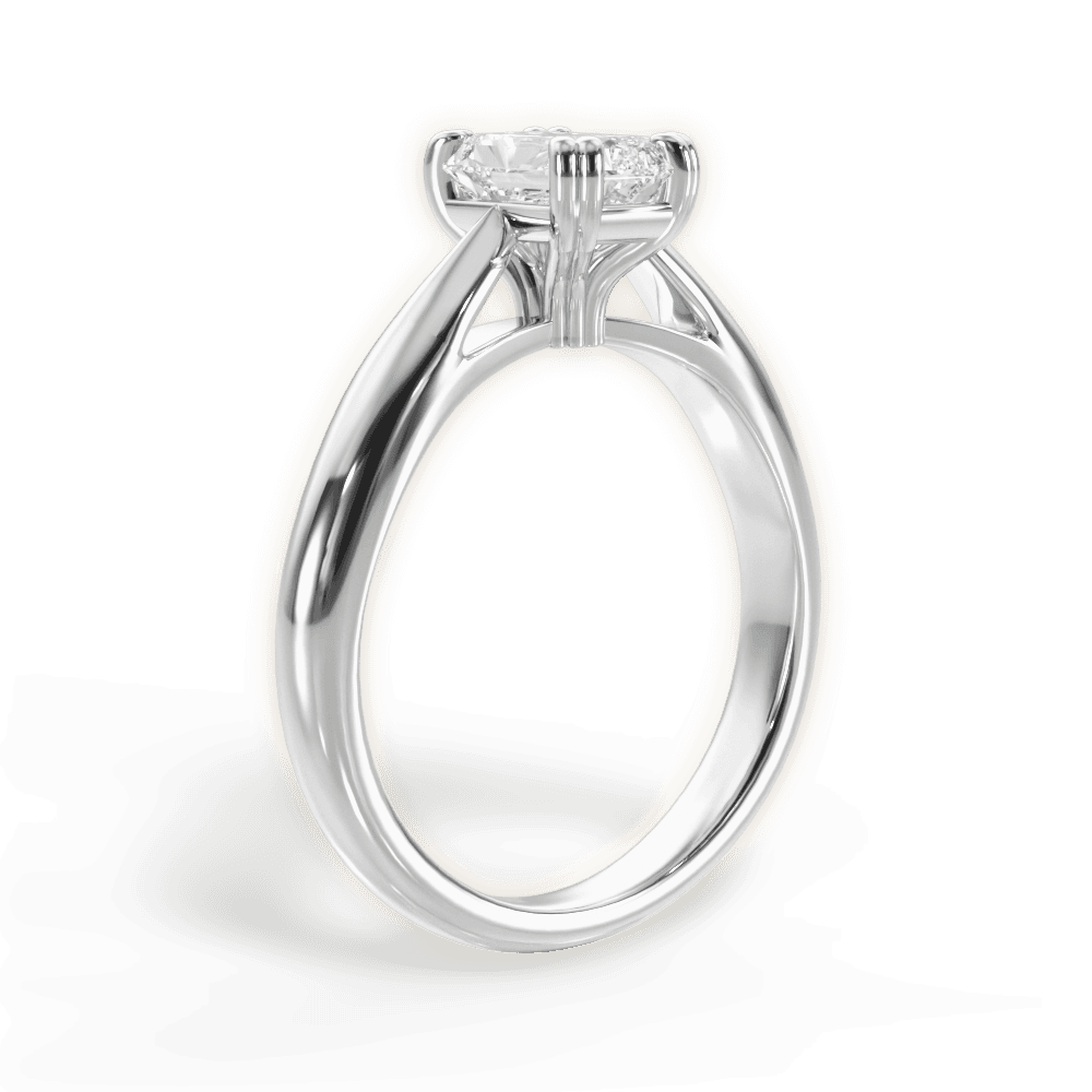 Camila Radiant Cut Lab Grown Diamond 14Kt White Gold Engagement Ring - View 2