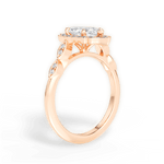 Julie Marquise Cut Lab Grown Diamond 18Kt Rose Gold Engagement Ring - View 3