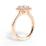 Fiona Asscher Cut Lab Grown Diamond 18Kt Rose Gold Engagement Ring - View 4