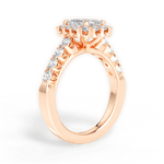 Lacey Emerald Cut Lab Grown Diamond 18Kt Rose Gold Engagement Ring - View 3