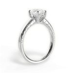 Annette Oval Cut Lab Grown Diamond 18Kt White Gold Engagement Ring - View 2